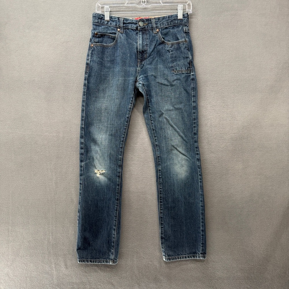 Levis 511 Skinny Jeans Boys Size 18 Reg Blue Adjustable Denim 29x29 Distressed
